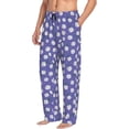thumbnail image 1 of Goofa Daisies Flowers Printed Soft Pajama Pants for Men, Wide Leg Comfy Casual Lounge Yoga Pants-Large, 1 of 9