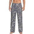 thumbnail image 1 of Goofa Daisies Flowers Printed Soft Pajama Pants for Men, Wide Leg Comfy Casual Lounge Yoga Pants-X-Large, 1 of 9
