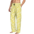 thumbnail image 1 of Goofa Daisies Flowers Printed Soft Pajama Pants for Men, Wide Leg Comfy Casual Lounge Yoga Pants-X-Large, 1 of 9