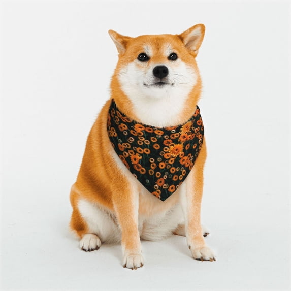 Goofa Daisies Pattern Pet Scarf Bandana - Adjustable and Comfortable,Dog Scarf Bib Kerchief Breedfor Dogs and Cats-Small