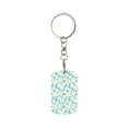 thumbnail image 1 of Goofa Daisy Floral A Printed Rectangular Metal Keychain Bag Charm Floral Charm for Purse Keys Metal Keyring Gift for Women Accessories, 1 of 7