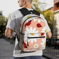 thumbnail image 1 of Goofa Daisy and Ladybug Print Casual Backpack for Women Men,Waterproof High School Bookbag,Lightweight Travel Daypack,Classic College Backpack,Laptob Backpack, 1 of 6