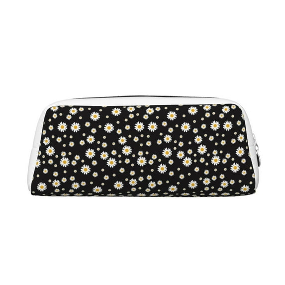 Goofa Daisy Pattern Leather Pencil Case, Pencil Pouch, Pencil Bag, Pen Case, Pen Pouch, Pen Bag, Pencil Pouches, Pencil Bags,College Pencil Case