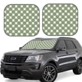 thumbnail image 1 of Goofa Daisy Plaid Green Pattern 2 Piece Car Windshield Sun Shade Foldable | Front Windshield Shade for Sun, Heat and UV Rays | Sunshade for Car Front Window-, 1 of 7