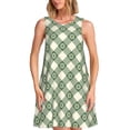 thumbnail image 1 of Goofa Daisy Plaid Green for Summer Dresses for Women – Beach Floral Sundress, Casual Pockets Boho Tank Dress for Hot Days, 1 of 7