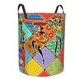 thumbnail image 1 of Goofa Dancing African Womans Printed Circular Hamper,Laundry Basket with Handles,Storage Baskets Foldable,Large Capacity Laundry Hamper-Medium, 1 of 8