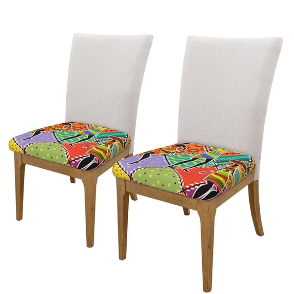 Goofa Dancing African Womans Printed Couch Cushion Covers,Soft and Durable Throw Pillow Case , Floral Sofa Magic Sofa Stretch Cushion Couch Covers Washable