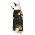 thumbnail image 1 of Goofa Dapper Cat in Sunglasses Pattern Small Dog Sweater Hoodies Pet Grey Hooded Soft Fleece Sweatshirts with Pocket Fall Winter Puppy Cat Sweaters Warm Clothes-, 1 of 8