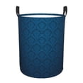 thumbnail image 1 of Goofa Dark Blue Printed Circular Hamper,Laundry Basket with Handles,Storage Baskets Foldable,Large Capacity Laundry Hamper-Small, 1 of 6