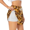 thumbnail image 1 of Goofa Desert Camouflage Printed Women 2 in 1 Running Shorts,Quick Dry Athletic Workout Shorts,High Waisted Athletic Shorts with Liner Pockets-Large, 1 of 9