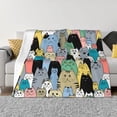 thumbnail image 1 of Goofa Different Cats Pattern Fleece Throw Blanket for Couch, Soft Checkered Flannel Blanket for Sofa, Warm Cozy Decorative Blanket Fall Decor Gift-50"x40", 1 of 6