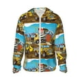 thumbnail image 1 of Goofa Different Construction Site Vehicles Printed Women's UPF 50+ Sun Protection Hoodie Jacket Lightweight Long Sleeve Sun Shirt for Women with Pocket Hiking Outdoor-XX-Large, 1 of 9