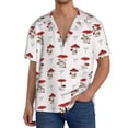 thumbnail image 1 of Goofa Different Mushrooms Printed Men's Casual Short-sleeved Shirt,Lightweight Breathable Button-down,Summer Casual men's top,Versatile Fashion shirt-X-Large, 1 of 7