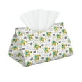 thumbnail image 1 of Goofa Dinosaur on Excavator Pattern Triangle Square Tissue Box Cover, Modern PVC Leathe Facial Paper Holder,Decorative Holder/Organizer for Bathroom Vanity Countertop, 1 of 9