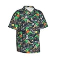thumbnail image 1 of Goofa Dinosaur Plays Soccer Hawaiian Shirt for Men, Unisex Summer Beach Casual Short Sleeve Button Down Shirts,Aloha Tropical Floral print shirt-Medium, 1 of 9
