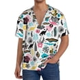 thumbnail image 1 of Goofa Dinosaur Printed Men's Casual Short-sleeved Shirt,Lightweight Breathable Button-down,Summer Casual men's top,Versatile Fashion shirt-Medium, 1 of 7