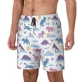 thumbnail image 1 of Goofa Dinosaur Printed Men's Swim Trunks Board Shorts Quick Dry Mens Swimming Trunks with Compression Liner,Breathable Fit Hawaii Beach Shorts-X-Large, 1 of 9