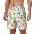 thumbnail image 1 of Goofa Dinosaur Printed Men's Swim Trunks Board Shorts Quick Dry Mens Swimming Trunks with Compression Liner,Breathable Fit Hawaii Beach Shorts-XX-Large, 1 of 9