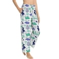 thumbnail image 1 of Goofa Dinosaur Printed Soft Pajama Pants for Women, Wide Leg Comfy Casual Lounge Yoga Pants-Medium, 1 of 9
