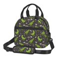 Goofa Dinosaur Skeleton Pattern Lunch Bag ,Insulated Lunch Box, Small