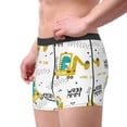 thumbnail image 1 of Goofa Dinosaur on Excavator Printed Men's Boxer Briefs Underwear, Moisture-Wicking Underwear, Trunk,Soft and Breathable Cotton Underwear-, 1 of 9