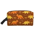 thumbnail image 1 of Goofa Dinosaurs and Leaves Printed Toiletry Bag with Handle,Large Capacity Travel Makeup Cosmetic Bag for Women, Carry on Airport Airline Compliant Bag, 1 of 9