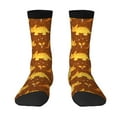 thumbnail image 1 of Goofa Dinosaurs and Leaves Printed Men's Crew Socks, Soft Durable Breathable Moisture-Wicking with Odor Control Cotton socks, 1 of 9