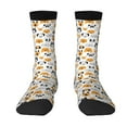 Goofa Dog Faces Printed Men's Crew Socks, Soft Durable Breathable