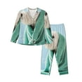 thumbnail image 1 of Goofa Dog Wrapped in Towel Printed Women’s 2 Piece Pajama Set Super,Pajamas Women's Long Sleeve Sleepwear Soft Button Down Loungewear Pjs Lounge Set Nightwear-Medium, 1 of 9