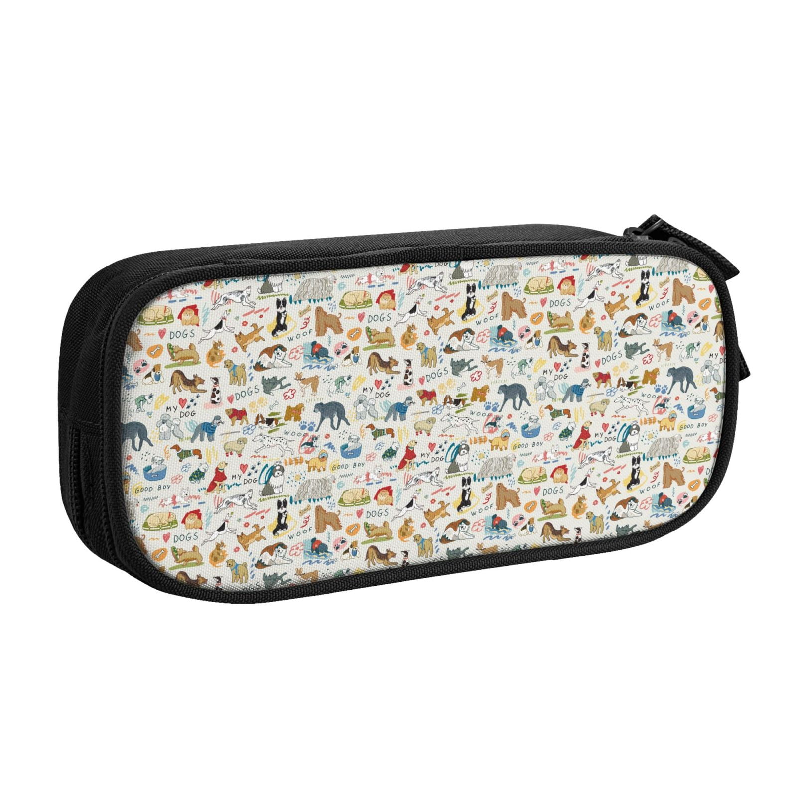 Goofa Dogs Funny Pets Pattern Big Capacity Pencil Pen Case