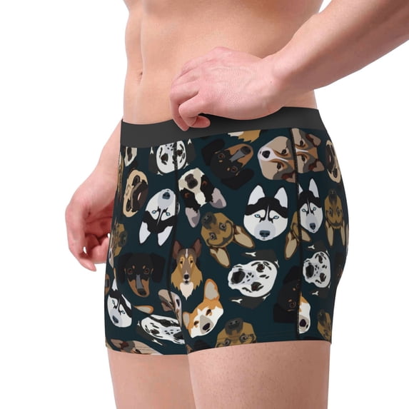 Goofa Dogs Printed Men's Boxer Briefs Underwear, Moisture-Wicking Underwear, Trunk,Soft and Breathable Cotton Underwear-XX-Large