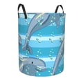 thumbnail image 1 of Goofa Dolphin Printed Circular Hamper,Laundry Basket with Handles,Storage Baskets Foldable,Large Capacity Laundry Hamper-, 1 of 8
