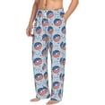 thumbnail image 1 of Goofa Donut with the USA Fag Printed Soft Pajama Pants for Men, Wide Leg Comfy Casual Lounge Yoga Pants-Small, 1 of 9
