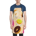 thumbnail image 1 of Goofa Donuts Printed Waterproof Apron 33" Chef Aprons for Men Heavy Duty Chemical Work Apron Adjustable Bib Apron, 1 of 9