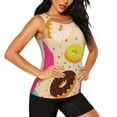 thumbnail image 1 of Goofa Donuts Printed Womens Workout Tops for Women Sleeveless Yoga Shirts Athletic Running Tank Tops Sleeveless Gym Clothes Workout Apparel-Medium, 1 of 9