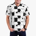 thumbnail image 1 of Goofa Doodle Cute Cat Print Mens Polo Shirts Quick Dry Short Sleeve Golf T Shirt Performance Moisture Wicking Casual Workout-Small, 1 of 6