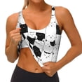 thumbnail image 1 of Goofa Doodle Cute Cat Printed Sports Bras for Women, High Impact Running Bra Workout Crop Tank Tops Longline Sports Bra Push up-Small, 1 of 9