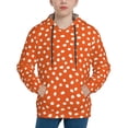 thumbnail image 1 of Goofa Dots On Orange Background Pattern Hooded Sweatshirt for Youth Trendy youth sweatshirt Casual Hoodie for Boys and Girls-Small, 1 of 6