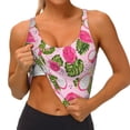 thumbnail image 1 of Goofa Dragon Fruits Printed Sports Bras for Women, High Impact Running Bra Workout Crop Tank Tops Longline Sports Bra Push up-Medium, 1 of 9