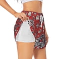 thumbnail image 1 of Goofa Dragons2 Printed Women 2 in 1 Running Shorts,Quick Dry Athletic Workout Shorts,High Waisted Athletic Shorts with Liner Pockets-X-Large, 1 of 9