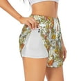thumbnail image 1 of Goofa Ducks and Flowers Printed Women 2 in 1 Running Shorts,Quick Dry Athletic Workout Shorts,High Waisted Athletic Shorts with Liner Pockets-XX-Large, 1 of 9