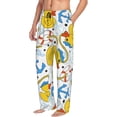 thumbnail image 1 of Goofa Ducks and Anchors Printed Soft Pajama Pants for Men, Wide Leg Comfy Casual Lounge Yoga Pants-Large, 1 of 9
