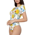 thumbnail image 1 of Goofa Ducks and Anchors Printed Women Rash Guard Short Sleeve,Tummy control Swimsuit Surfing Swimsuit Bathing Suit One Piece Swimsuit UPF 50-XX-Large, 1 of 9