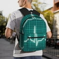 thumbnail image 1 of Goofa ECG Wave Print Casual Backpack for Women Men,Waterproof High School Bookbag,Lightweight Travel Daypack,Classic College Backpack,Laptob Backpack, 1 of 6