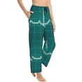 thumbnail image 1 of Goofa ECG Wave Printed Soft Pajama Pants for Women, Wide Leg Comfy Casual Lounge Yoga Pants-Medium, 1 of 9