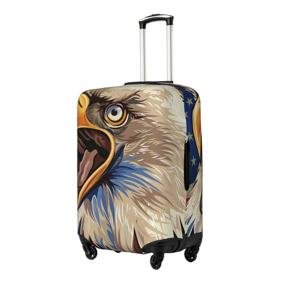 Goofa Eagle With USA Flags Pattern Luggage Covers For Suitcase,Suitcase Cover Protector Fit 18-32 Inch Luggage-Medium