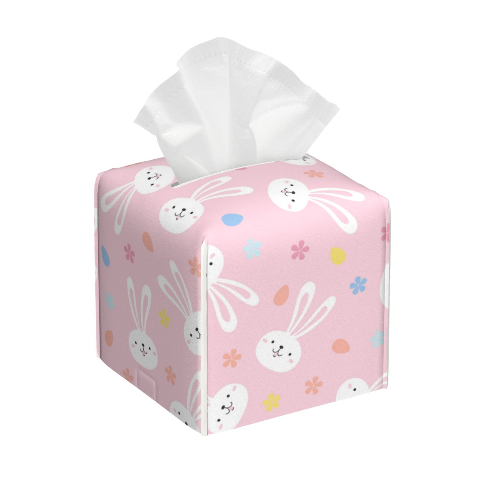 A Rabbit Tissue Goofa Easter Cute Rabbit Tissue Box Cover PVC Leather Tissue Holder ...