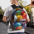 thumbnail image 1 of Goofa Easter Eggs Print Casual Backpack for Women Men,Waterproof High School Bookbag,Lightweight Travel Daypack,Classic College Backpack,Laptob Backpack, 1 of 6