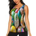 thumbnail image 1 of Goofa Easter Eggs Printed Womens Workout Tops for Women Sleeveless Yoga Shirts Athletic Running Tank Tops Sleeveless Gym Clothes Workout Apparel-X-Large, 1 of 7