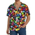 thumbnail image 1 of Goofa Easter Eggs2 Printed Men's Casual Short-sleeved Shirt,Lightweight Breathable Button-down,Summer Casual men's top,Versatile Fashion shirt-XX-Large, 1 of 7